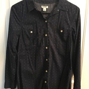 ❄️ Polka dot button up shirt